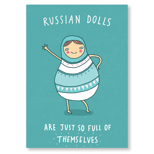 Russian Dolls are just so full of themselves Postcard