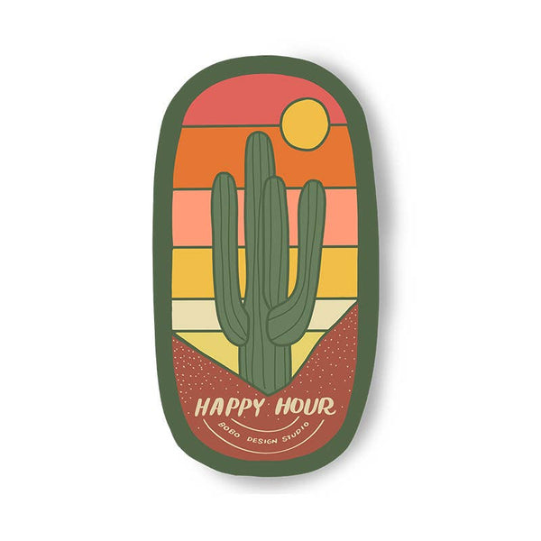 Saguaro Happy Hour Desert Sticker