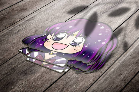 Sailor Saturn Anime Peeker Anime Vinyl Sticker