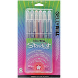 Spell it out, color it in! Write on tags, bags, scrapbooks, cards, and more with these Stardust Meteor GellyRoll Pens. The opaque glittering gel ink offers a vividly intense color that works beautifully on white and matte paper. 