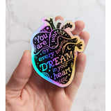 Self-Love & Healing Anatomical Heart Holographic Sticker