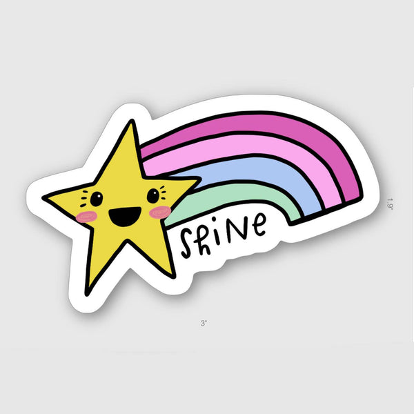 Shine Rainbow Star Vinyl Sticker