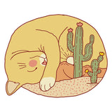 Sleepy Cat Desert Sticker