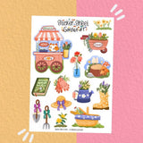 Garden Art Sticker Sheet