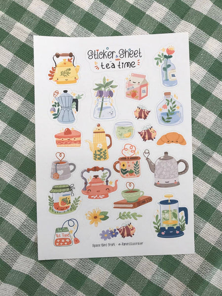 Making Tea Sticker Tea Time Sticker Sheet