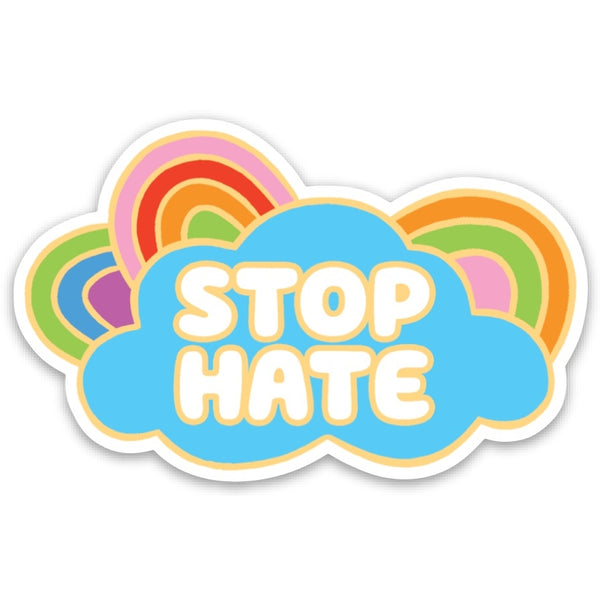 Stop Hate Vinyl Sticker