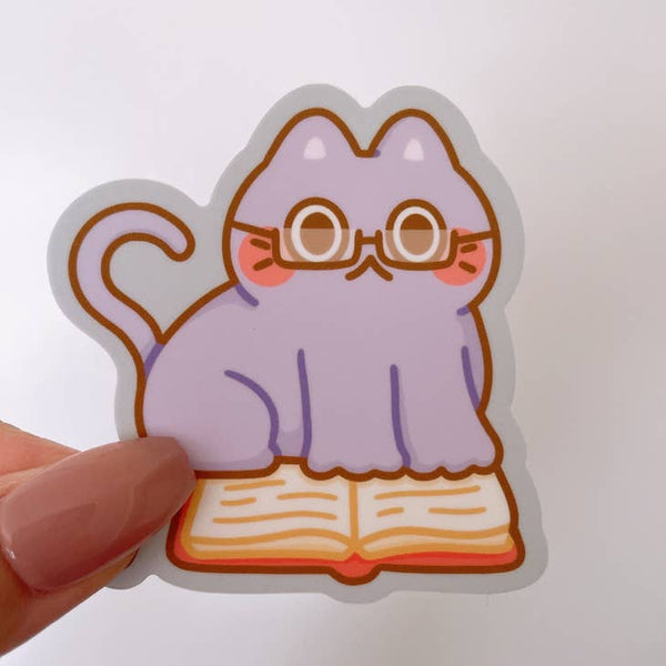 Study Cat Vinyl Sticker