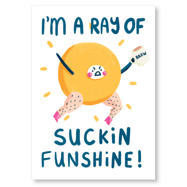 Suckin Funshine Postcard
