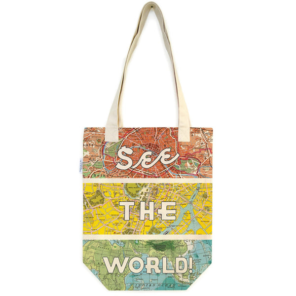 Cavallini & Co Vintage Inspired See The World Tote Bag