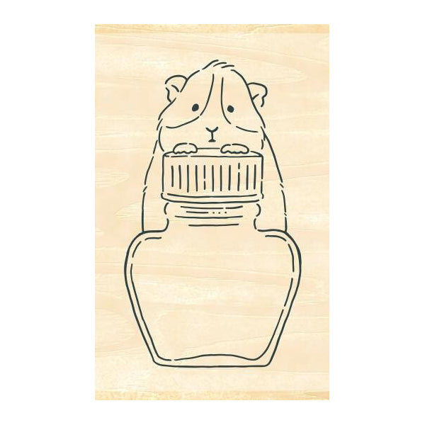 Beverly Ink Companion Stamp - Guinea Pig and Ink Bottle