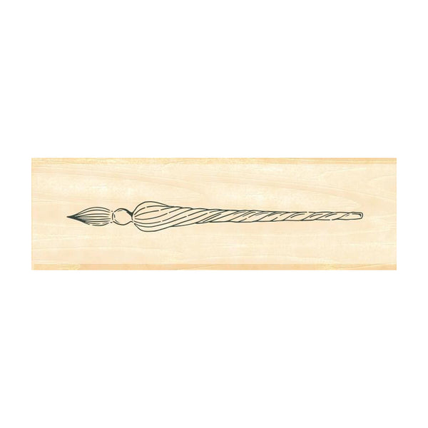 Beverly Stamp TSW-126 'IBO' Ink Stamp With Glass Bottle - Cute Animal Wooden Hanko For Journal Decor
