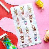 Tasty Drinks Sticker Sheet