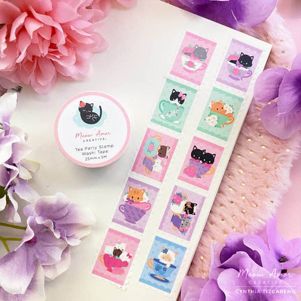 Tea Party Stamp Washi Tape
