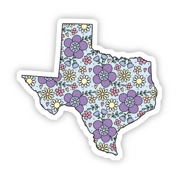 Texas Floral Vinyl Sticker