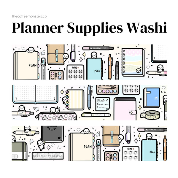 Planner Supplies Washi Tape TheCoffeeMonsterzCO (Limit 2 per customer)