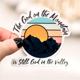 The God On The Mountains Christian Sticker