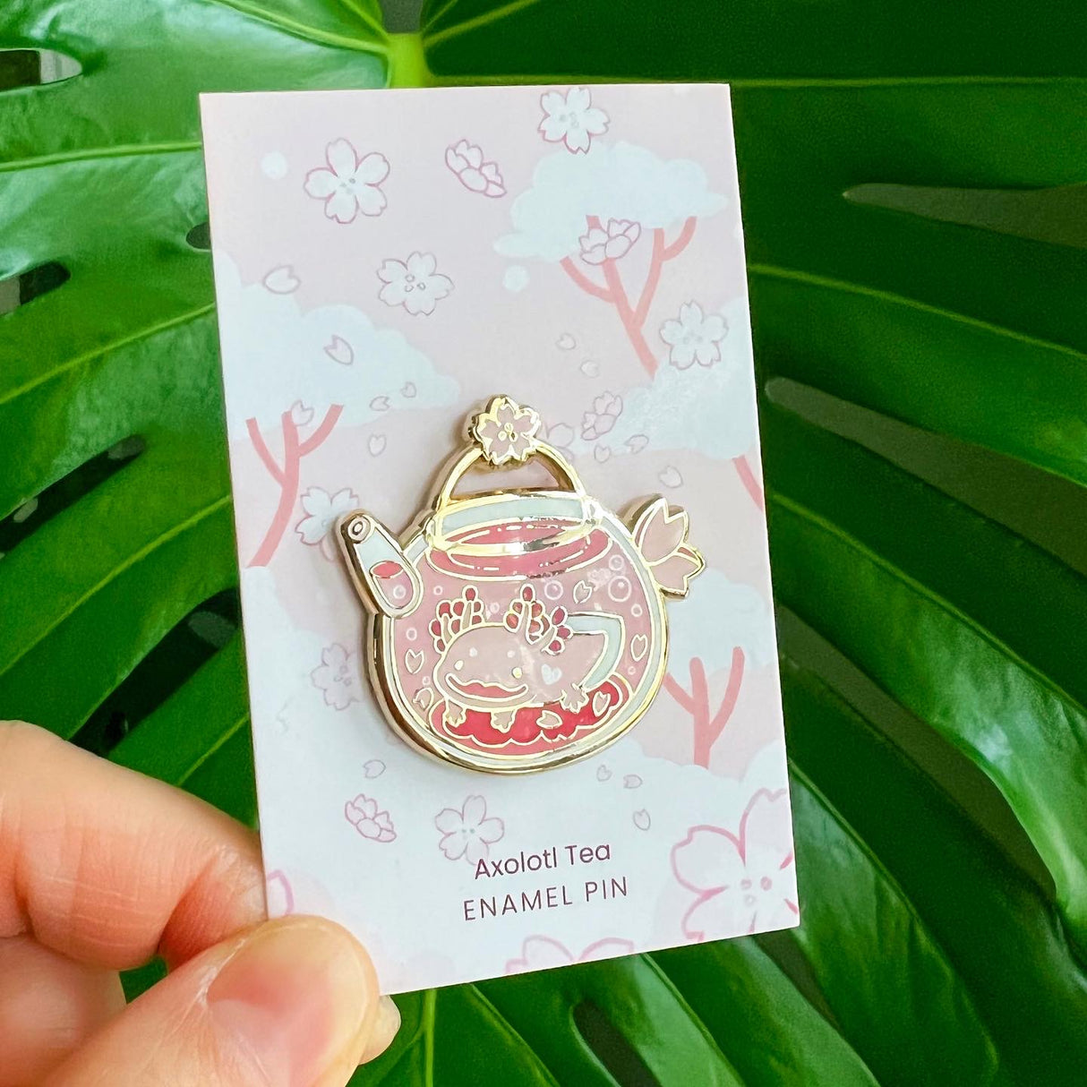 Thousand Skies Axolotl Tea Pin