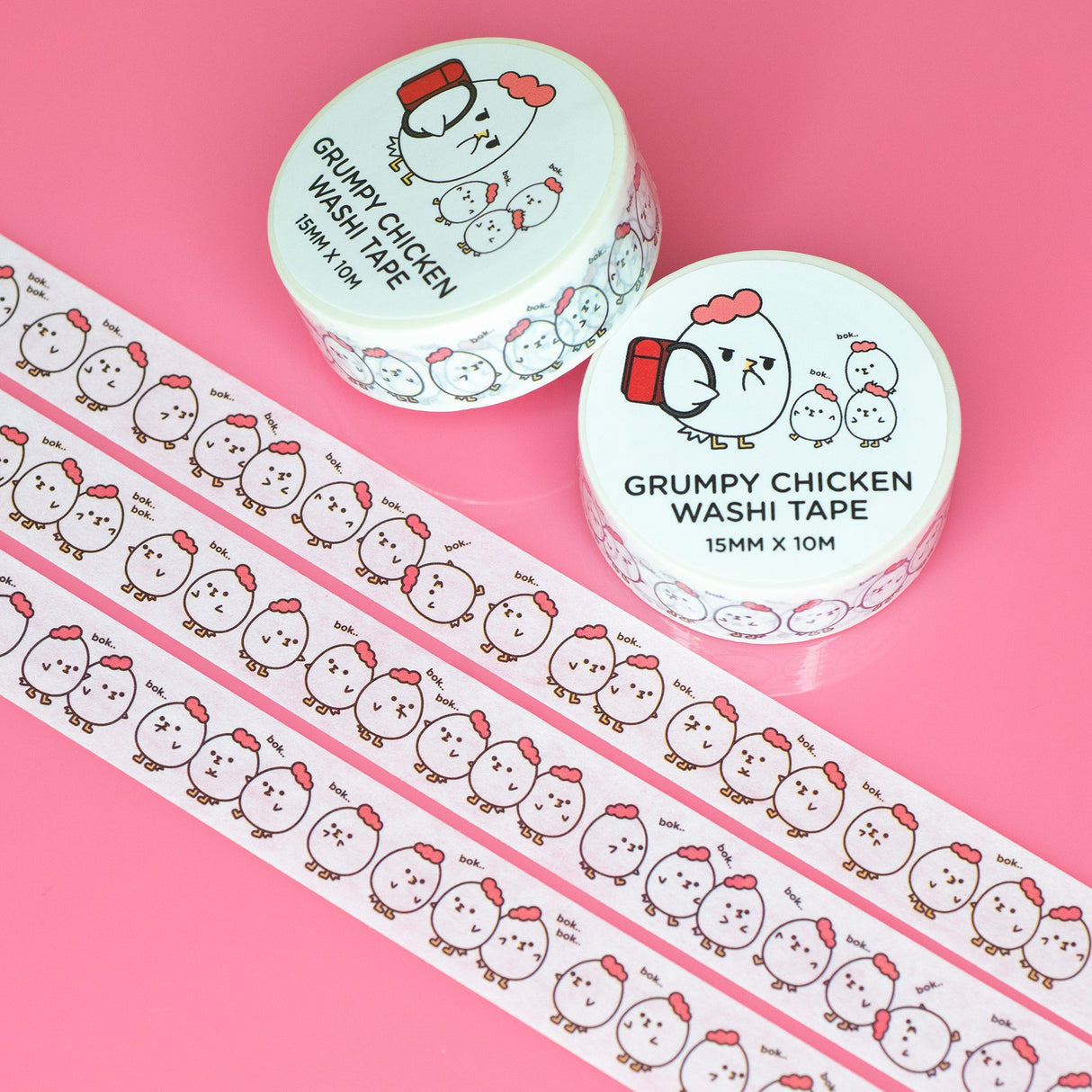 Robot Dance Battle Tiny Grumpy Chicken Washi Tape