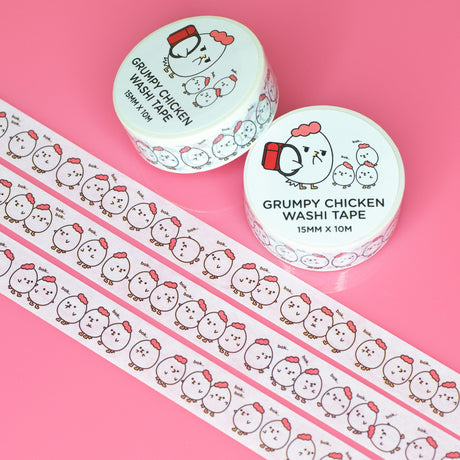 Robot Dance Battle Tiny Grumpy Chicken Washi Tape