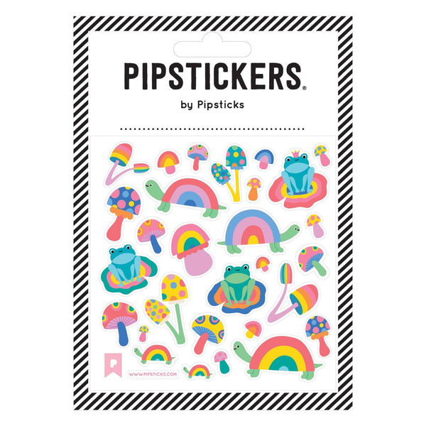 Toad-ally Cool Frog and Rainbow Sticker Pipsticks