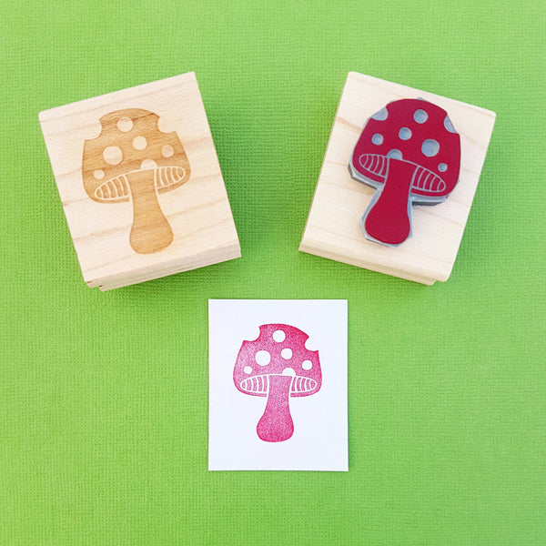 Toadstool Rubber Stamp