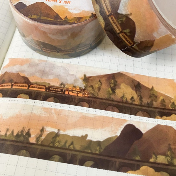 Train Way Home Washi Tape PaperaicaShop