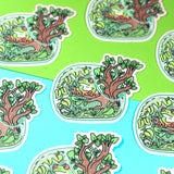 Tree Frog Terrarium Vinyl Sticker