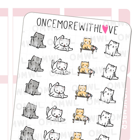 Pegatina V216 Los gatos son gatos