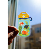 Pegatina de vinilo con diseño de pez dorado del primer kit Splash (transparente)