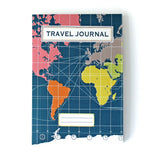 World Map Travel Journal Dark Blue