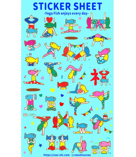 Yoga Fish Sticker Sheet Naoshi