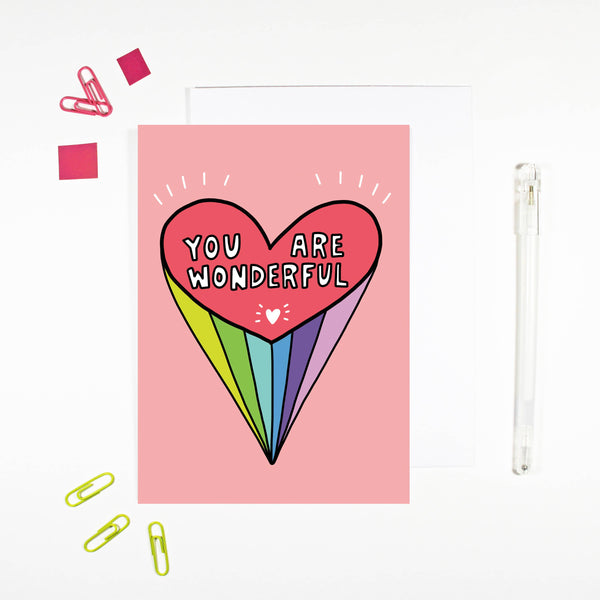 You Are Wonderful Heart Card