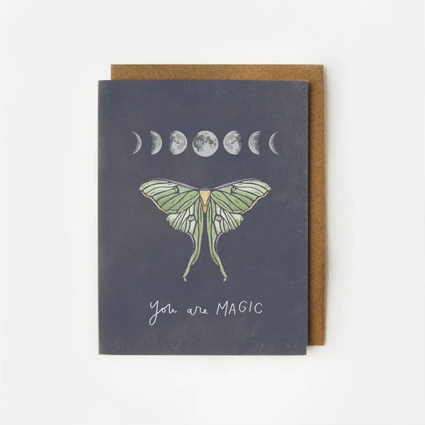 You are Magic Luna Moth Moon Phases Card