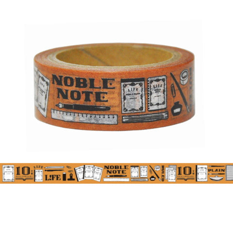 Noble Note Life Washi Tape 10th Anniversary Limited Edition - Tobacco (Brown)  Stationery & Journal Love washi tape