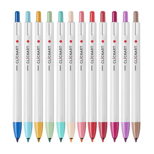 WYSS22-12CLT Clickart Knock Sign Pen 12 Color Set LT