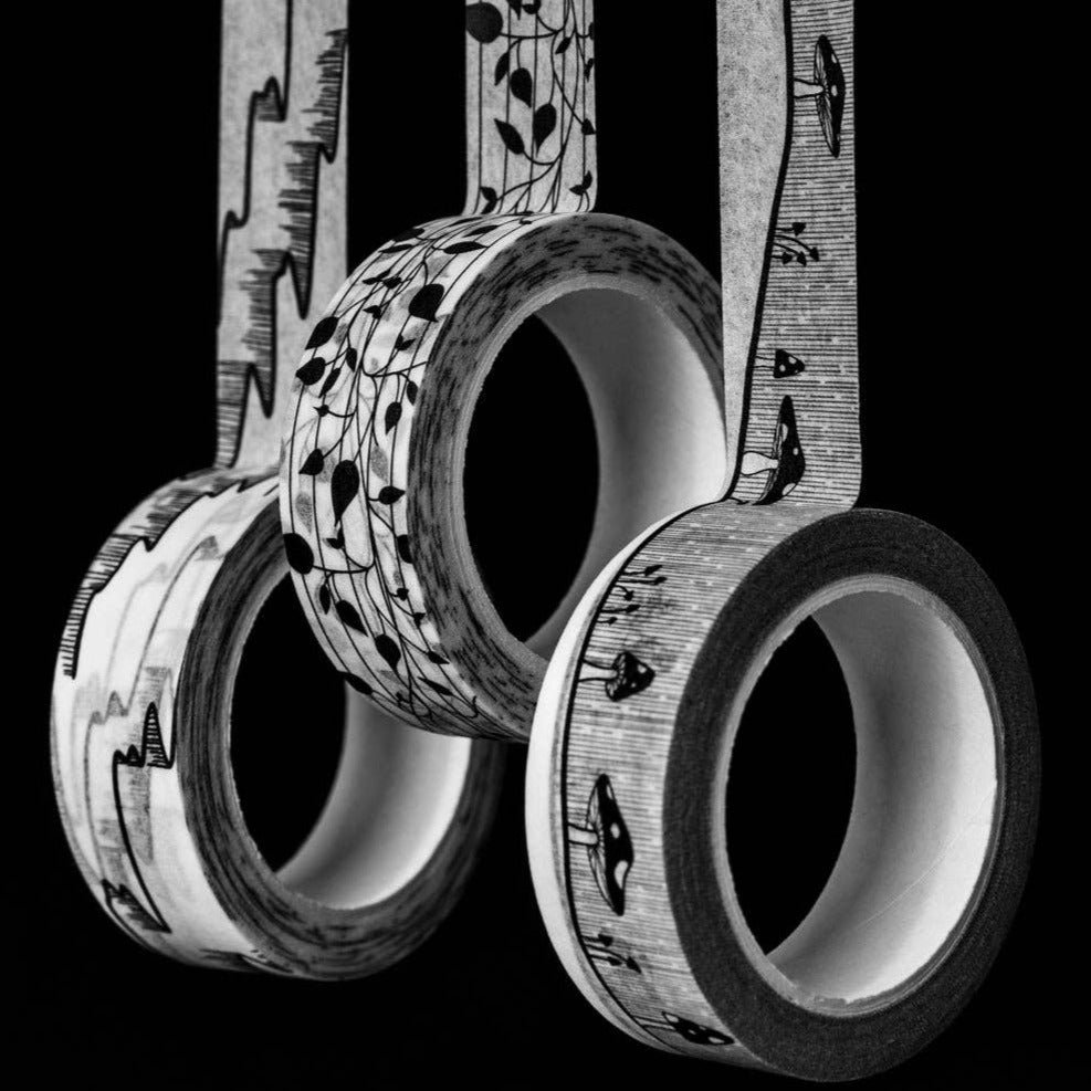 B&W Nature Washi Tape Bundle (3 rolls)