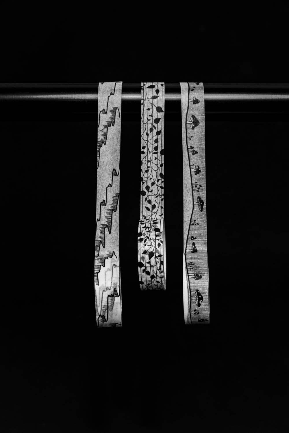 B&W Nature Washi Tape Bundle (3 rolls)