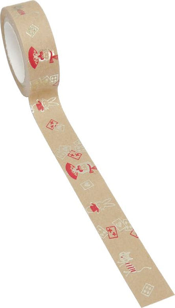 Alice in Wonderland, Late Rabbit, Playing Card and Cat Masking Tape.