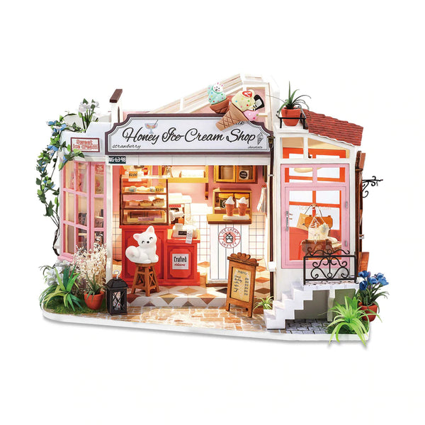 Honey Ice Cream Shop DIY Miniature Dollhouse Kit