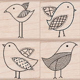 Decorative Birds Stamp Set