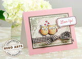 Heart Owls Rubber Stamp