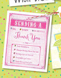 Sending a Thank You Woodblock Craft Stamp