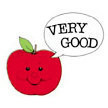 Very Good Apple Rubber Stamp