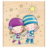 Star Gazing Rubber Stamp • Couple Rubber Stamp Penny Black