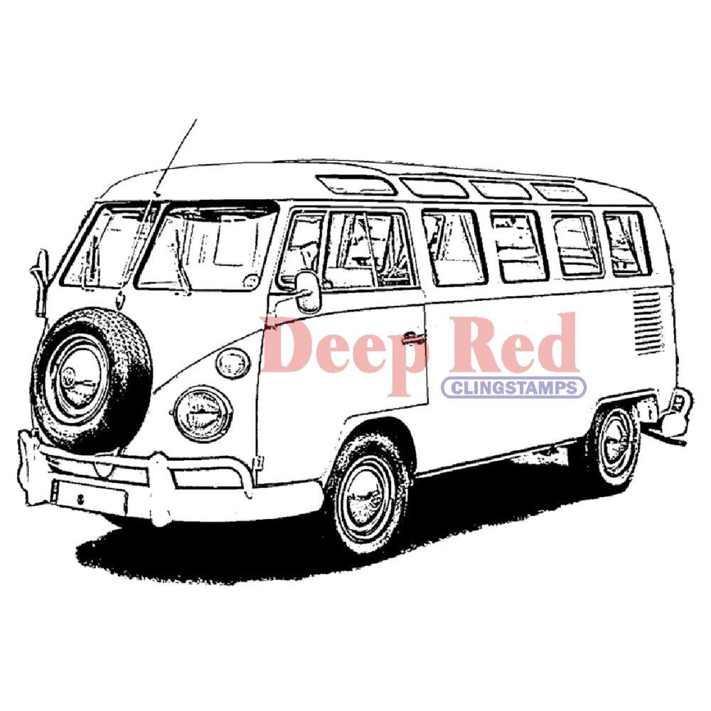 Volkswagen Bus Rubber Stamp