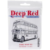 Double Decker Bus Deep Red Cling Stamp