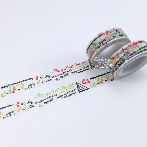 Math Washi Tape • Mathematics Decorative Tape