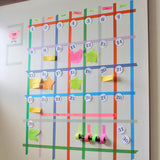 Neon Yellow Stripe Washi Tape Masté