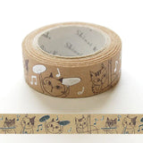 Cat Orchestra Kraft Paper Foil Washi Tape • Shinzi Katoh Design