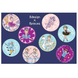 Shinzi Katoh Bellerina Ballet Dance Flake Sticker, made in Japan.